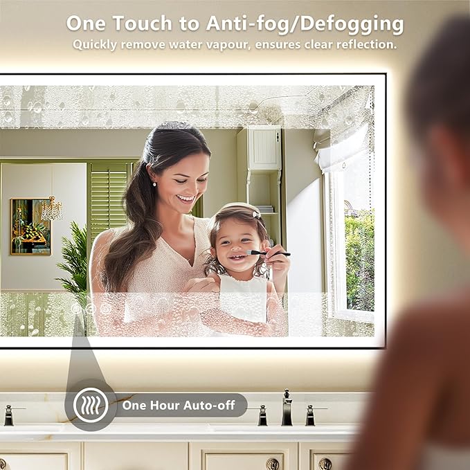 YEELAIT 60x38 Inch LED Bathroom Mirror - Image 6