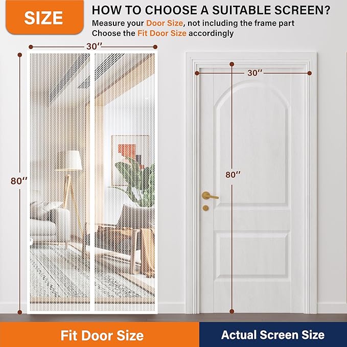 Magnetic Screen Door, Keep Bugs Out, Pet & Kid Friendly，Works - Image 4