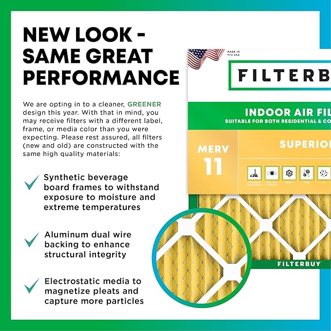 Filterbuy 19.5x19.5x1 Air Filter MERV 11 Superior Pet & Allergy Defense - Image 3