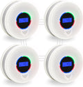 Kesymo 4Pack Upgraded Interlinked Smoke Carbon Monoxide Detector, Battery by Unknown