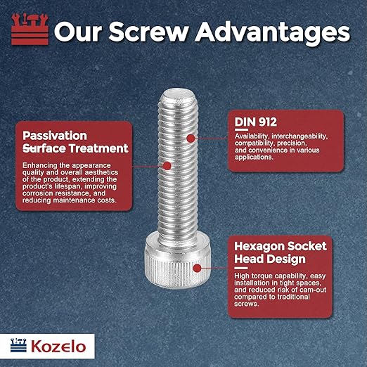 Kozelo 25pcs Socket Head Cap Screws - Image 3