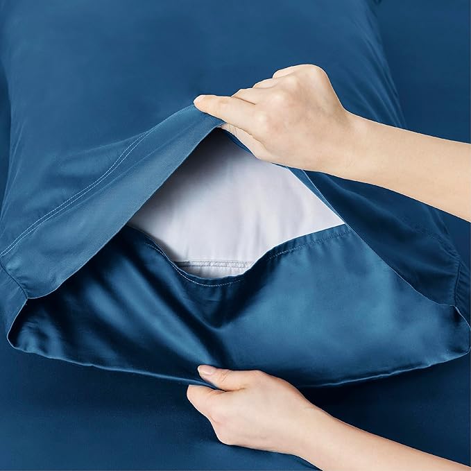 Bedsure Full Size Bed Sheets, Cooling Sheets, Rayon Derived from Bamboo - Image 6