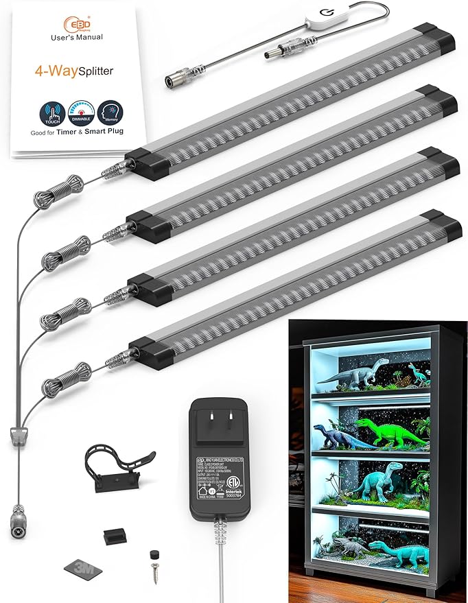 EBD LED Display Cabinet Lighting 4-Way 1.2m / 48" Splitter Parallel Connection by ExcelBrighterDevelopmentLtd