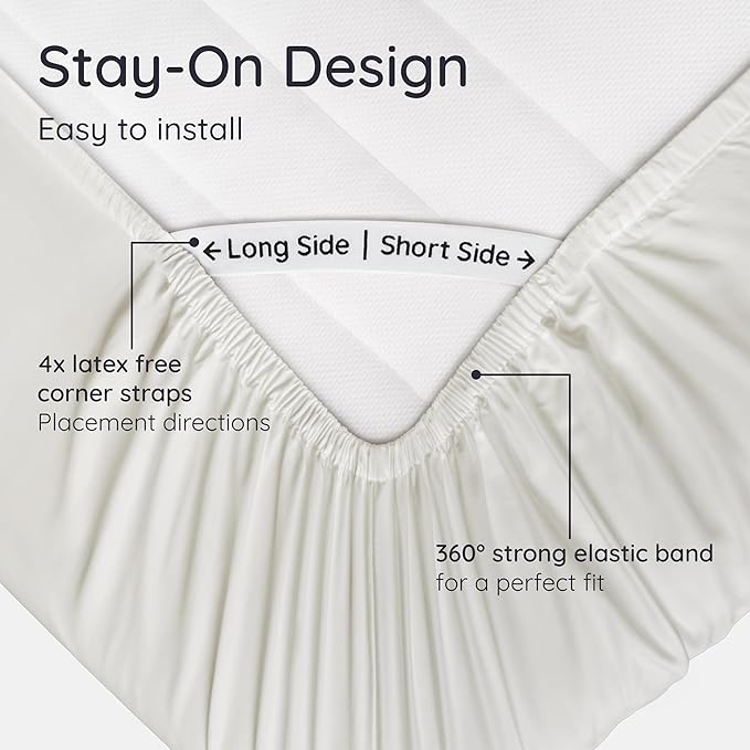 Bambaw 100% Viscose Derived from Bamboo Full Fitted Sheet Size, 15’’ Deep - Image 5