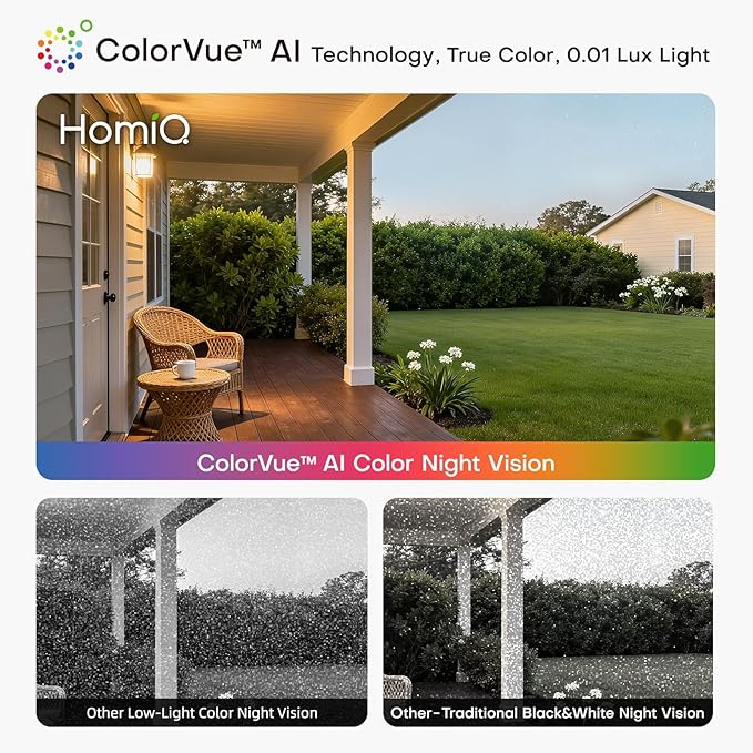 HomiQ 3MP 2K Window Camera for Home Security, 5Ghz & 2.4Ghz WiFi Human - Image 3