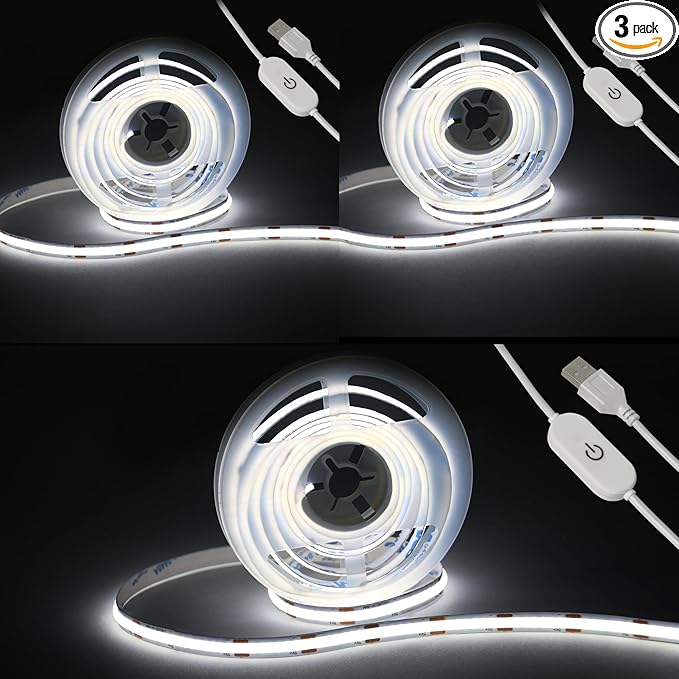 UVTaoYuan Led Strip Lights 5V USB 6.56ft/2m 640 LEDs Touch stepless Dimmable by UVTaoYuan