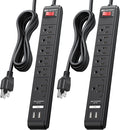 Cable Matters 2-Pack 6-Outlet Surge Protector Power Strip - 8ft by CableMatters