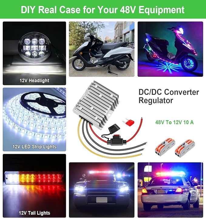 EAGWELL 48V to 12V Converter 10A 120W Golf Cart 48V 36V to 12V Converter - Image 7