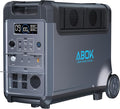 Portable Power Station, 3840Wh LiFePO4 Battery, 3600W Electric Solar Generator by ABOK