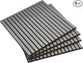 HOMCOM 4 Pack 3D Acoustic Panels, Wood Slat Wall Paneling by HOMCOM