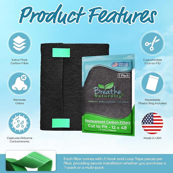 Breathe Naturally Universal Cut To Fit Activated Carbon Air Filter - Image 4