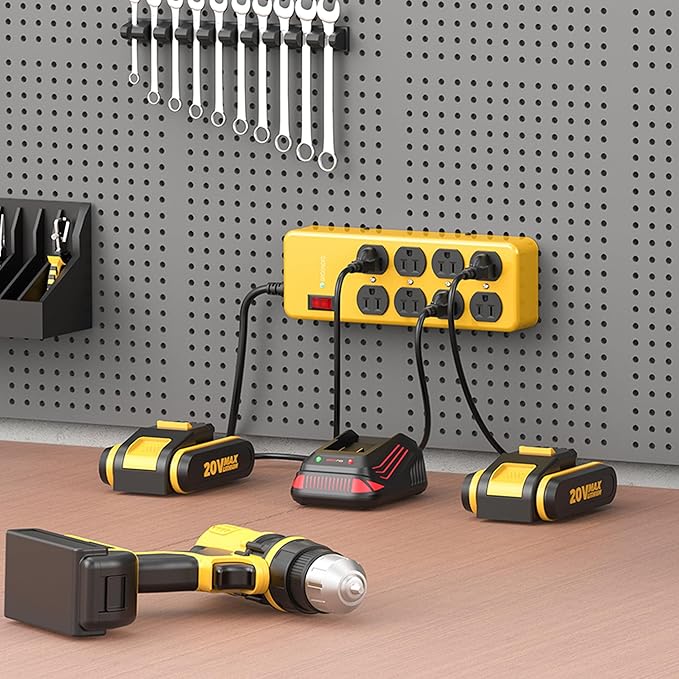 Heavy Duty Power Strip, Industrial Heavy Metal Case Surge Protector, 8 AC - Image 7