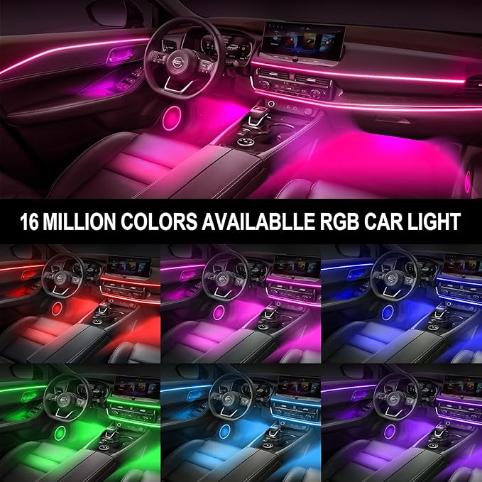 RGB Acrylic Ambient Lighting Car Lights, LED Strip Lights - Image 4