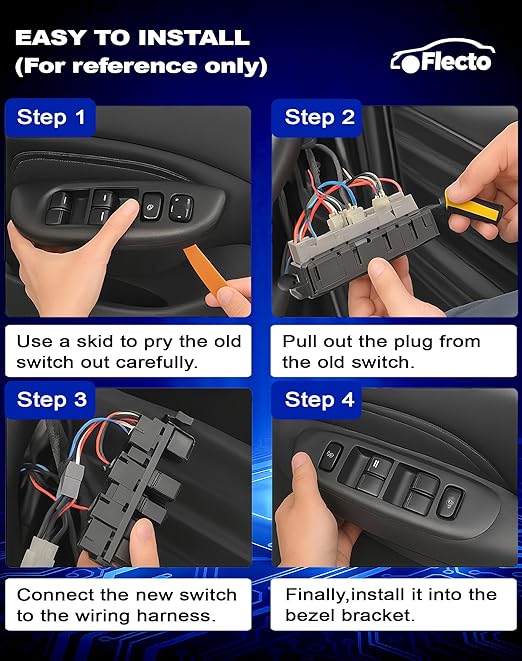 Flecto Master Power Window Switch Driver Side 15883323 - Image 6
