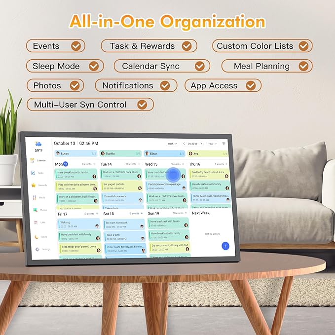 32" Smart Digital Frame Calendar-for-Family-Planner - Image 7
