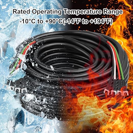 MOOKEERF 14/4 AWG Mini-Split Cable - 200FT 14 AWG 4 Conductor Control Cable - Image 5