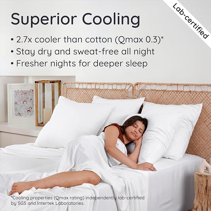 Bambaw King Sheets Set 4pcs – 100% Viscose Derived from Bamboo Sheets King Size - Image 3