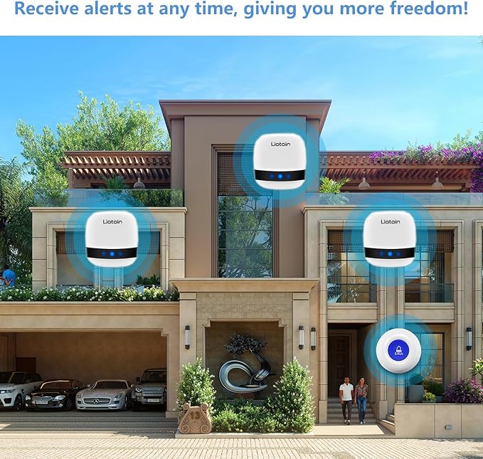LIOTOIN Caregiver Pager Wireless SOS Call Button Nurse Alarm System - Image 4