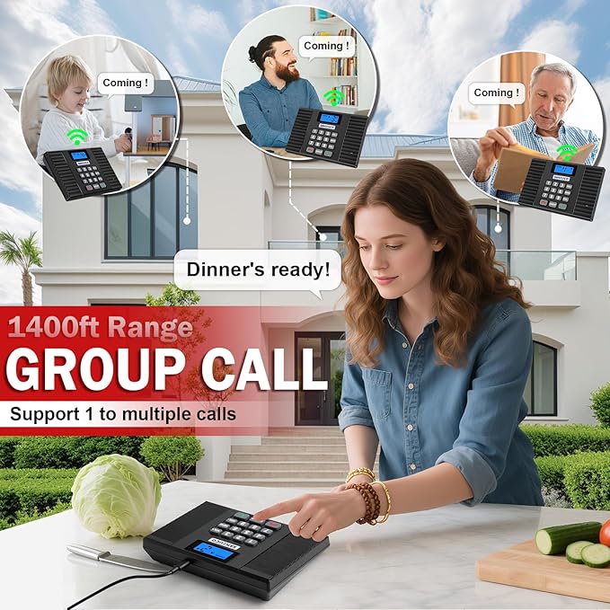 SANZUCO 60D Intercoms Wireless for Home, 18 Channel Home Intercom System - Image 5
