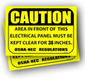 Caution Area in Front of This Electrical Panel Must Be Kept Clear by wrapco