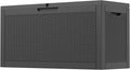 Outdoor Storage Box, 60 Gallon Outside Deck Box Waterproof, Resin Outdoor by NUNULAB
