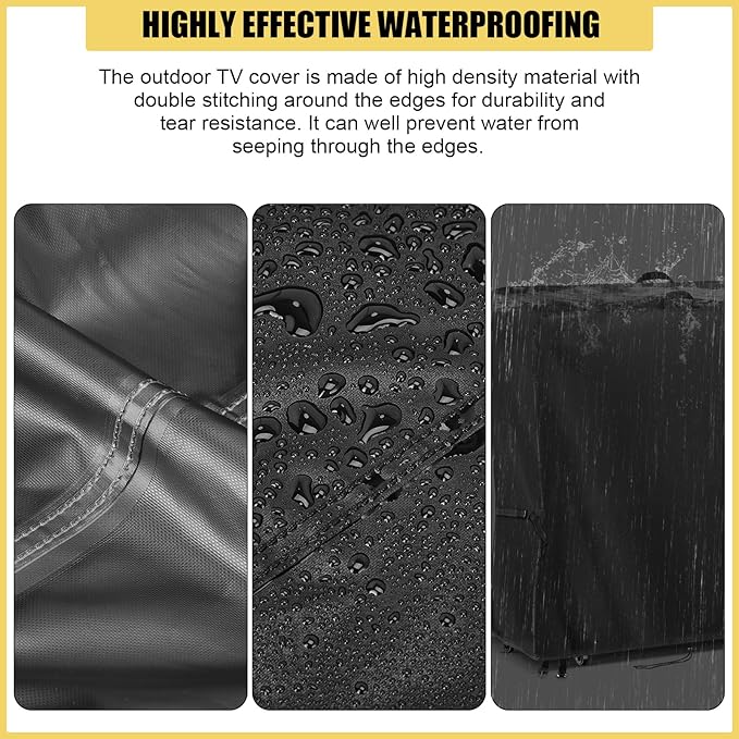 Hdenmist Outdoor TV Cover 63 Inch Weatherproof, Waterproof Outdoor TV Stand - Image 4