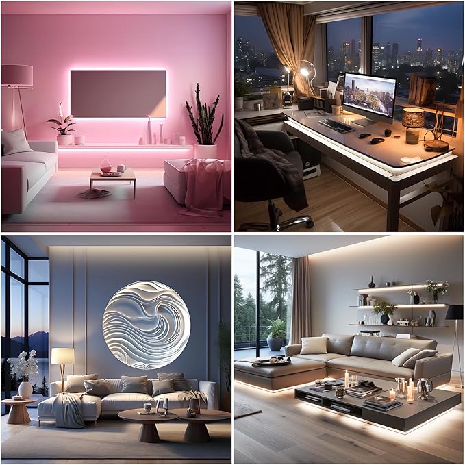 UVTaoYuan Led Strip Lights 5V USB 6.56ft/2m 640 LEDs Touch stepless Dimmable - Image 2
