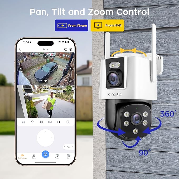 xmartO 6MP 2-in-1 WiFi 6 Home Security Camera - Image 4