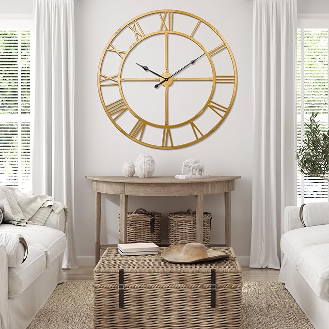 Ohweog Large Wall Clock for Living Room Decor – 48 inch Silent Non-Ticking - Image 6