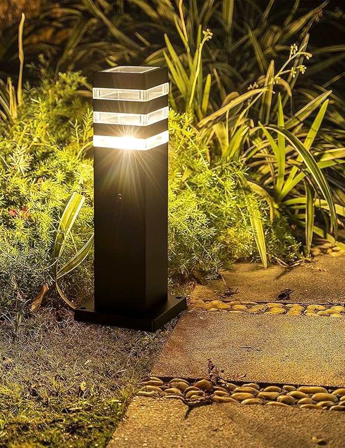 Motion Outdoor Pathway Lights Black E26 Outside Landscape Path Lamp Dusk to - Image 8