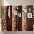 ALeesing 6 Panel Pegboard Room Divider, 5.6Ft Pegboard Display Folding Privacy by ALeesing