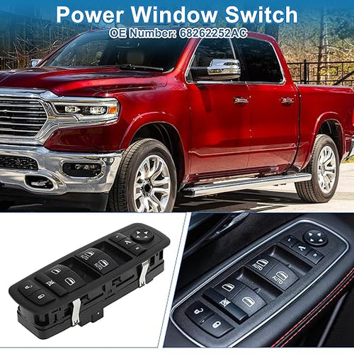 A ABSOPRO Power Window Switch No.68262252AC Front Left Driver Side Window - Image 2