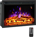 24.5" Electric Fireplace Inserts, Adjustable Brightness, Thermostat&Timer by KENTSKY