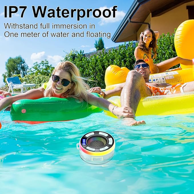 IPX7 Waterproof Shower Bluetooth Speaker, Portable Small Speaker - Image 6