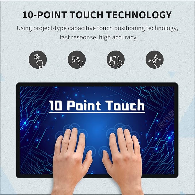 TouchWo 21.5 inch Android 14 Touchscreen Monitor Tablet, 16:9 FHD 1080P - Image 2