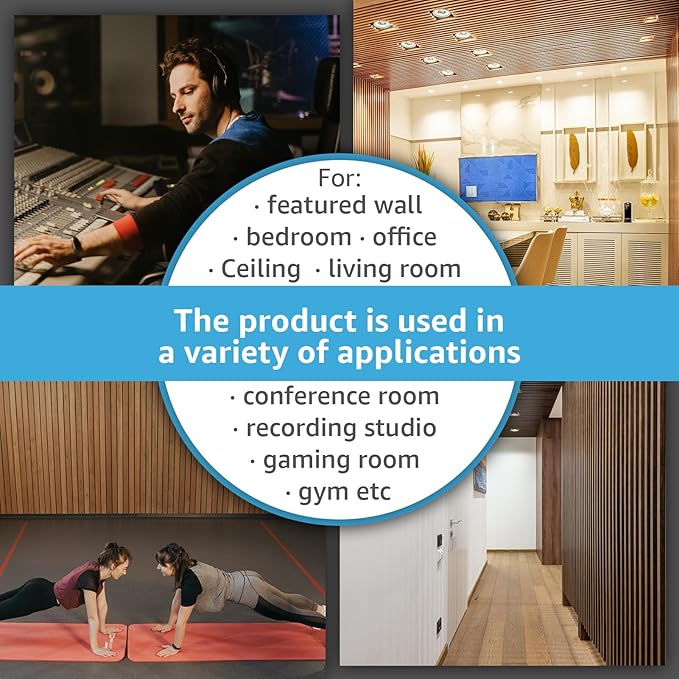 Art3d 4pcs-107 x 8in Slat Acoustic Panel - Image 8