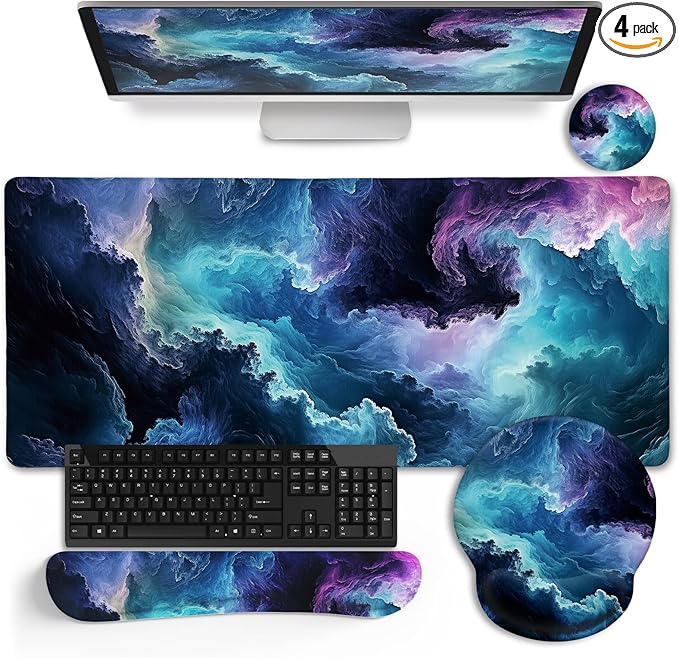 LIMKRIAN Galaxy Mouse Pad Set Large Desk Matt by LIMKRIAN