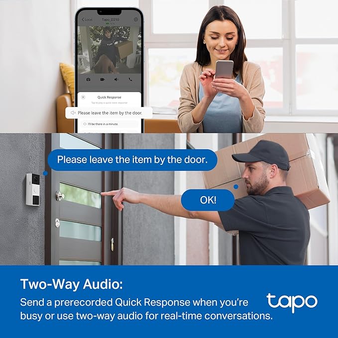 Tapo by TP-Link Smart Video Doorbell Camera Wireless - Image 8