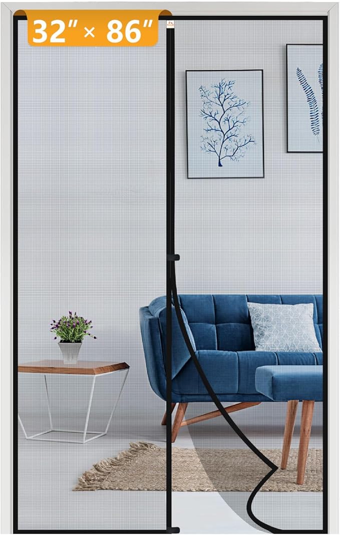 Yotache Magnetic Screen Door Fits Door Size 32 x 86, Screen Size 34" x 87" by yotache