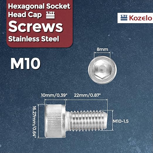 Kozelo 6pcs Socket Head Cap Screws - Image 2