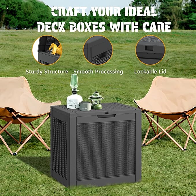 NUNU LAB 31 Gallon Outdoor Storage Box Waterproof, Outside Package Delivery - Image 4