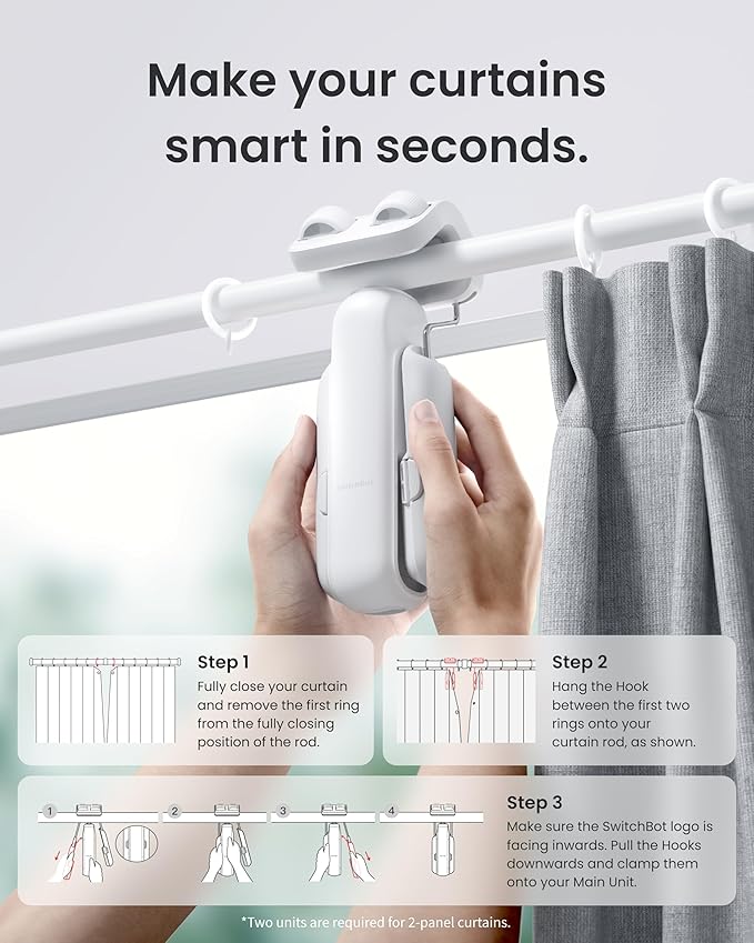 SwitchBot Smart Automatic Curtain Opener 2 Pack - Image 3