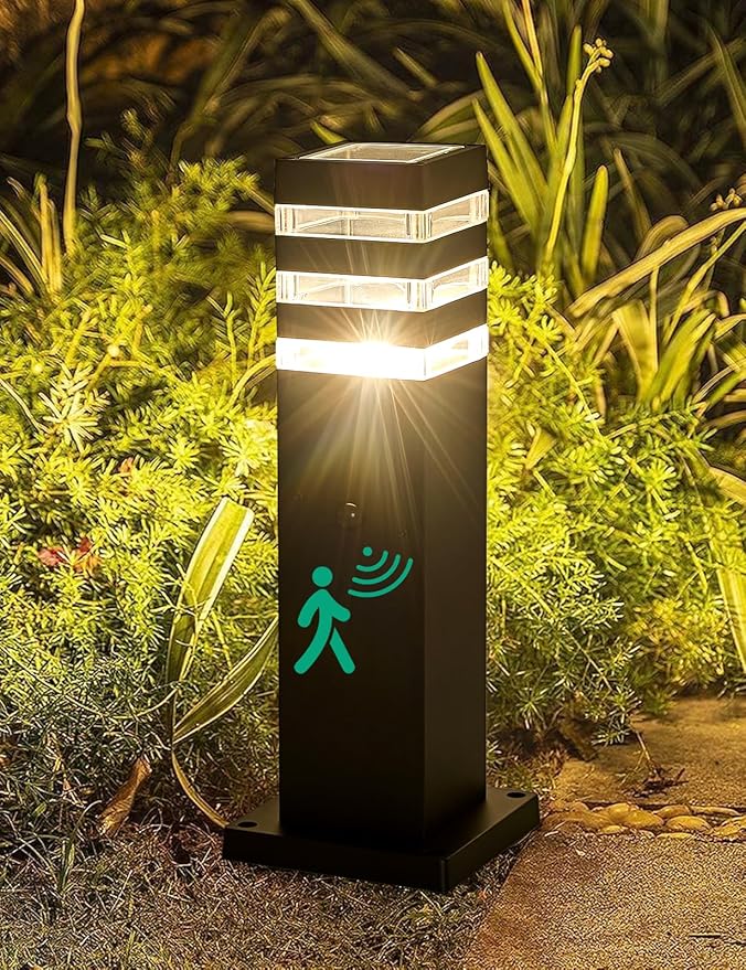 Motion Outdoor Pathway Lights Black E26 Outside Landscape Path Lamp Dusk to by DELICAVYLIGHTING