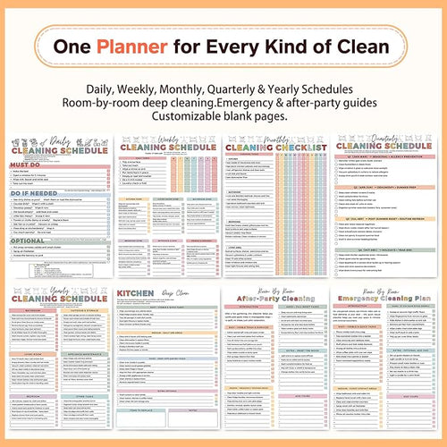ADHD Cleaning Planner – Reusable Dry-Erase Sleeve Fridge Kit, Removable Coil - Image 2