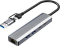 USB Hub with Ethernet, USB C to Ethernet Adapter with 2X USB 3.0, USB C 3.0 by Viilinany