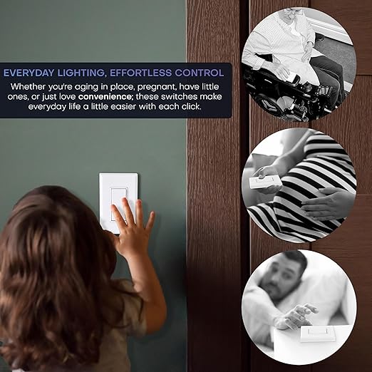 RunLessWire 4-Way Battery-Free DIY Wireless Light Switch Kit 150ft RF Range - Image 7