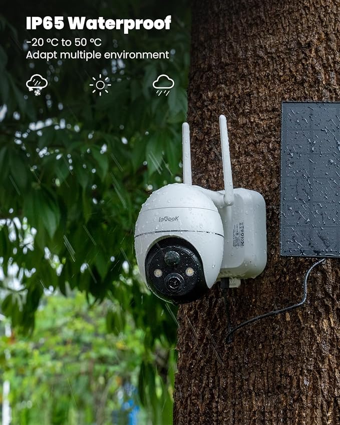 ieGeek Security Cameras Wireless Outdoor, 2K WiFi Home Security System 360° PTZ - Image 9