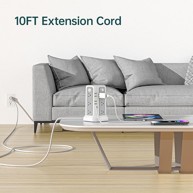 Surge Protector Power Strip Tower - Image 8
