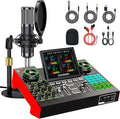 Podcast Microphone Bundle with Live Sound Board Audio Mixer, Podcast Equipment by tenlamp