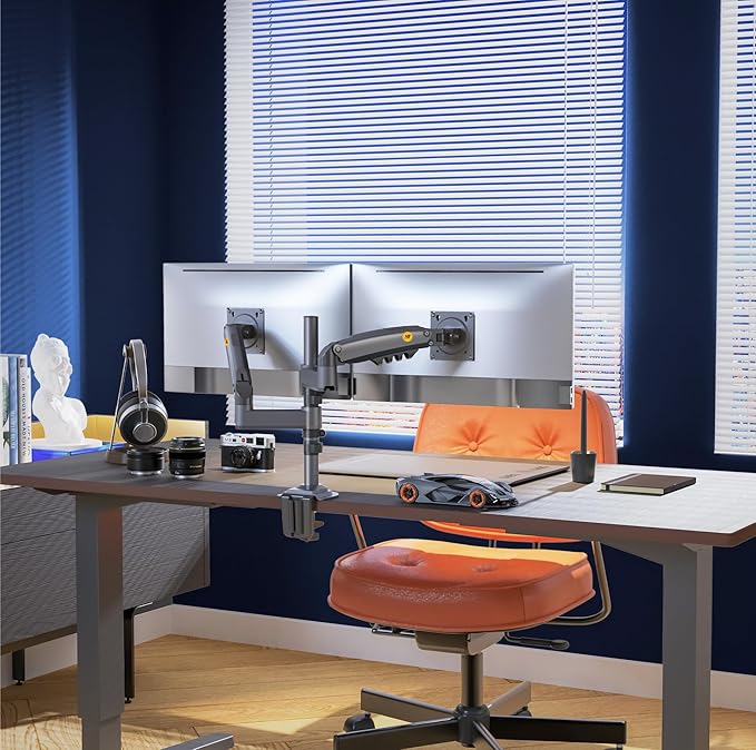 NB North Bayou Dual Monitor Desk Mount Stand Full Motion Swivel Computer - Image 3